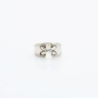 Pre-owned Hermes Silver Band Ring ()