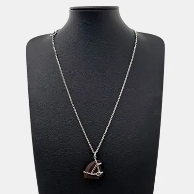 Pre-owned Hermes Silver Chain Necklace
