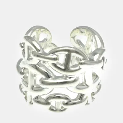 Pre-owned Hermes Chaine D'ancre Silver 925 Fashion No Stone Band Ring Silver