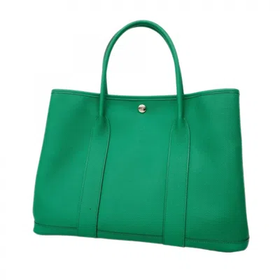 Pre-owned Hermes Silver Epsom Leather Tote Bag ()