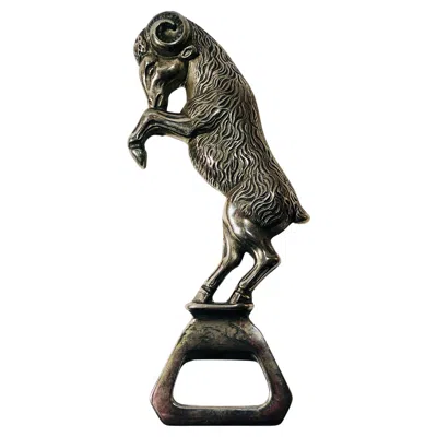 Pre-owned Hermes Silver Plated Aries Astrological Bottle Opener France 1970 In Black