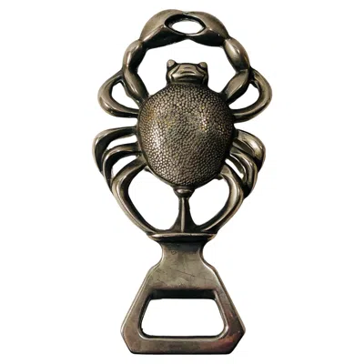 Pre-owned Hermes Silver Plated Cancer Astrological Bottle Opener France 1970 In Black
