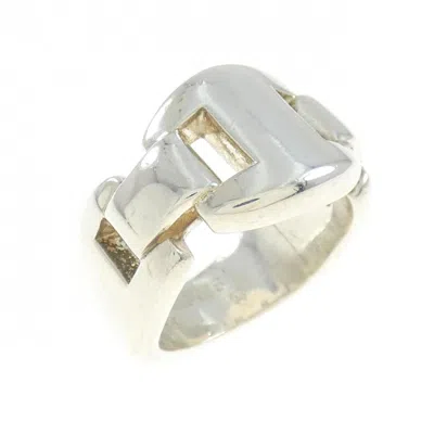 Pre-owned Hermes Silver Silver 925 Band Ring ()