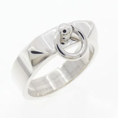 Pre-owned Hermes Silver Silver 925 Band Ring ()