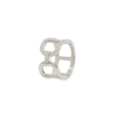 Pre-owned Hermes Silver Silver 925 Band Ring ()