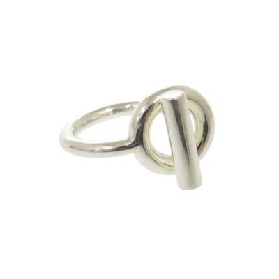 Pre-owned Hermes Silver Silver 925 Band Ring ()