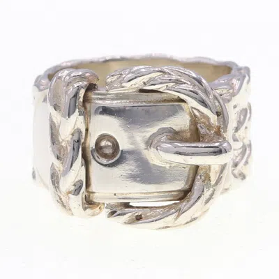 Pre-owned Hermes Silver Silver 925 Band Ring ()