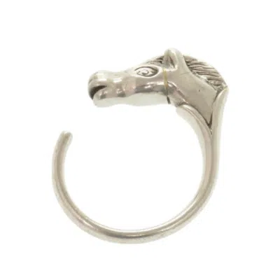 Pre-owned Hermes Silver Silver 925 Band Ring ()