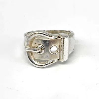Pre-owned Hermes Silver Silver 925 Band Ring ()