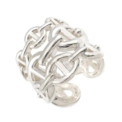 Pre-owned Hermes Silver Silver 925 Band Ring ()