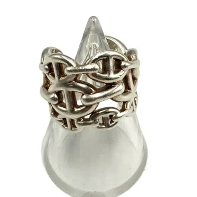 Pre-owned Hermes Silver Silver 925 Band Ring ()