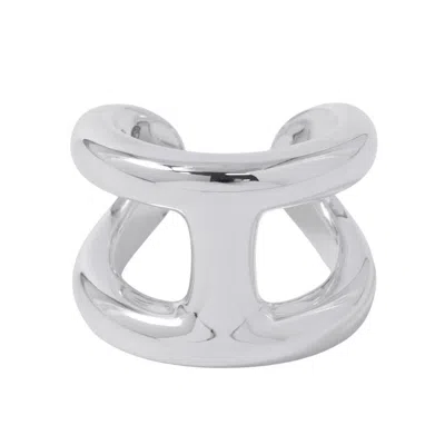 Pre-owned Hermes Silver Silver 925 Band Ring ()