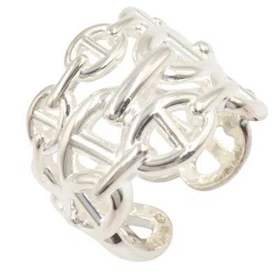 Pre-owned Hermes Silver Silver 925 Band Ring ()
