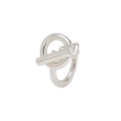 Pre-owned Hermes Silver Silver 925 Band Ring ()
