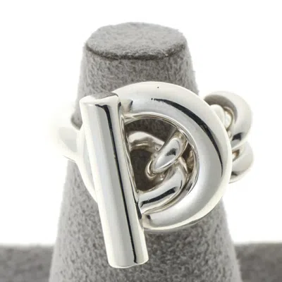 Pre-owned Hermes Silver Silver 925 Band Ring ()