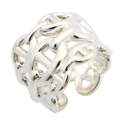 Pre-owned Hermes Silver Silver 925 Band Ring ()