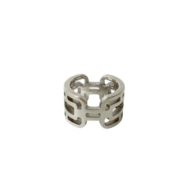 Pre-owned Hermes Silver Silver 925 Band Ring ()