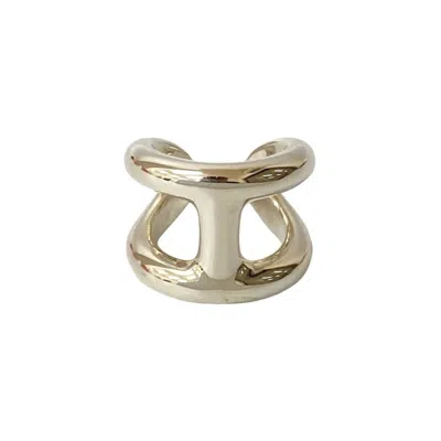 Pre-owned Hermes Silver Silver 925 Band Ring ()