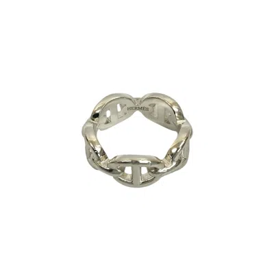 Pre-owned Hermes Silver Silver 925 Band Ring ()