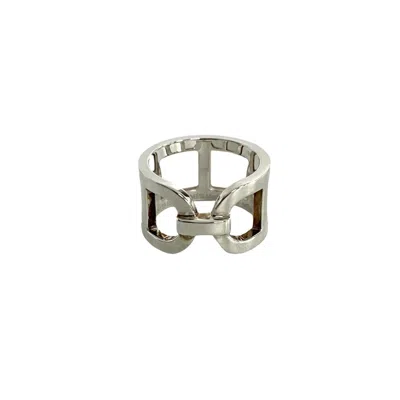 Pre-owned Hermes Silver Silver 925 Band Ring ()