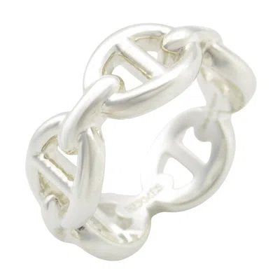Pre-owned Hermes Silver Silver 925 Band Ring ()