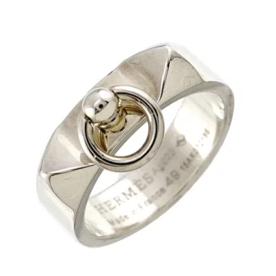Pre-owned Hermes Silver Silver 925 Band Ring ()