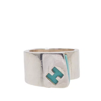 Pre-owned Hermes Silver Silver 925 Band Ring ()