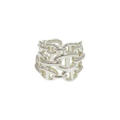 Pre-owned Hermes Silver Silver 925 Band Ring ()