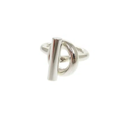 Pre-owned Hermes Silver Silver 925 Band Ring ()