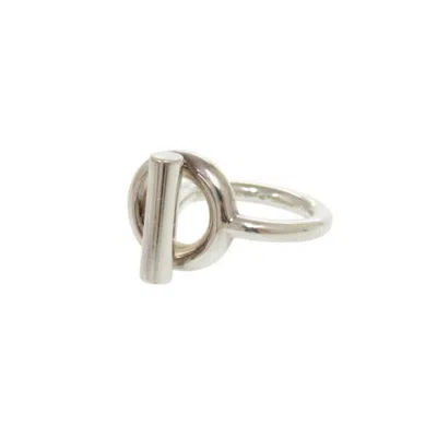 Pre-owned Hermes Silver Silver 925 Band Ring ()