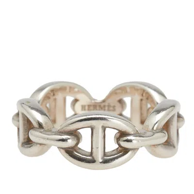 Pre-owned Hermes Silver Silver 925 Band Ring ()