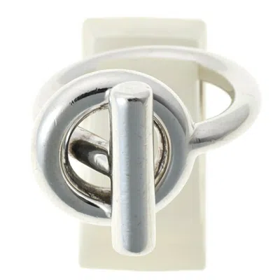 Pre-owned Hermes Silver Silver 925 Band Ring ()