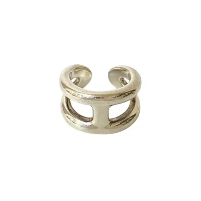 Pre-owned Hermes Silver Silver 925 Band Ring ()