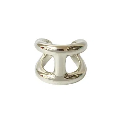 Pre-owned Hermes Silver Silver 925 Band Ring ()