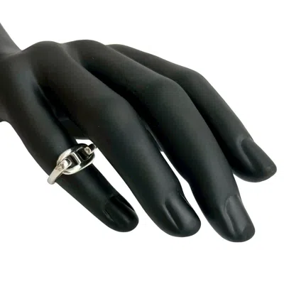 Pre-owned Hermes Silver Silver 925 Band Ring ()
