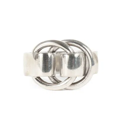 Pre-owned Hermes Silver Silver 925 Band Ring ()