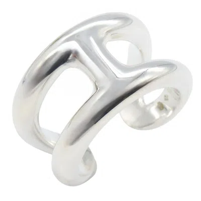 Pre-owned Hermes Silver Silver 925 Band Ring ()