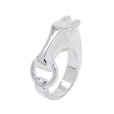 Pre-owned Hermes Silver Silver 925 Band Ring ()