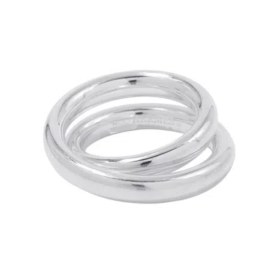 Pre-owned Hermes Silver Silver 925 Band Ring ()