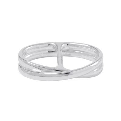 Pre-owned Hermes Silver Silver 925 Band Ring ()
