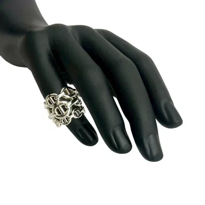 Pre-owned Hermes Silver Silver 925 Band Ring ()