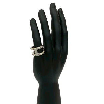 Pre-owned Hermes Silver Silver 925 Band Ring ()