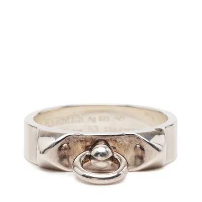 Pre-owned Hermes Silver Silver 925 Band Ring ()