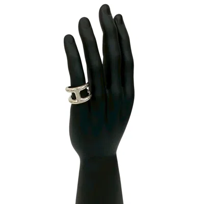 Pre-owned Hermes Silver Silver 925 Band Ring ()
