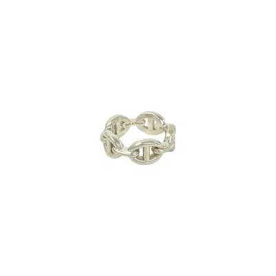 Pre-owned Hermes Silver Silver 925 Band Ring ()