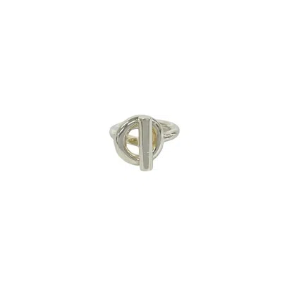 Pre-owned Hermes Silver Silver 925 Band Ring ()