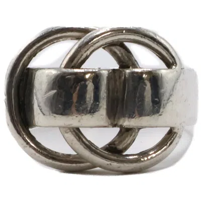 Pre-owned Hermes Silver Silver 925 Band Ring ()
