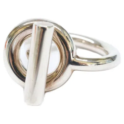 Pre-owned Hermes Silver Silver 925 Band Ring ()