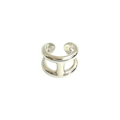 Pre-owned Hermes Silver Silver 925 Band Ring ()