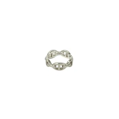 Pre-owned Hermes Silver Silver 925 Band Ring ()